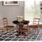 International Concepts 36 in. Solid Wood Round Top Dining Table with 4 Chairs in Black/Distressed Oak K46-36RT-23B-C42-2-4 - alternate 4